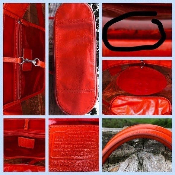 Coach 15021 Red Transparent Clear Tote Colette Bag - Picture 5 of 6